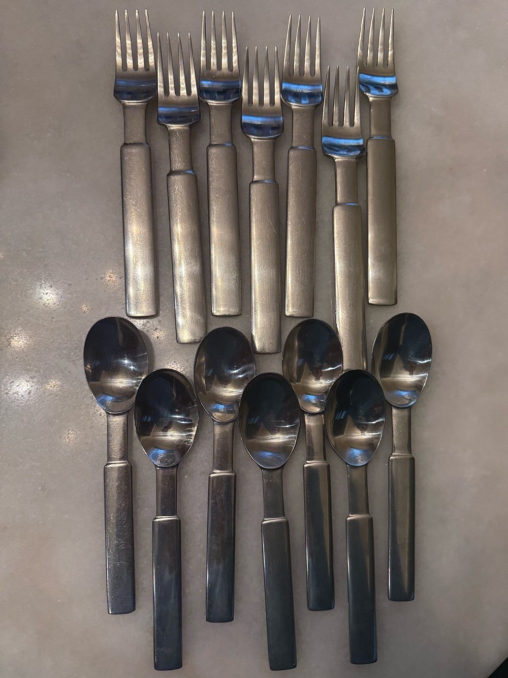 Flatware Stainless Steel Set 14 Pieces Dansk Artisan Design Antique